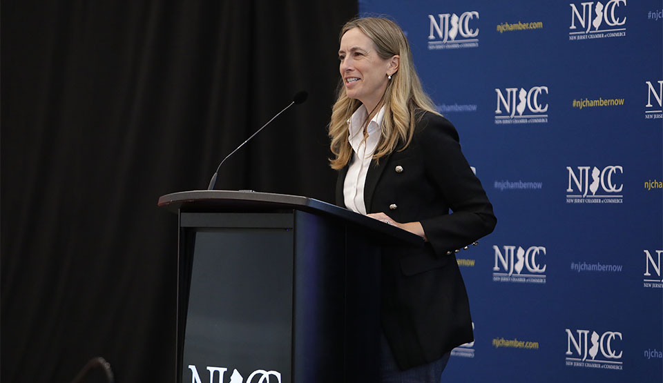 Gov. Mikie Sherrill at NJ Chamber event
