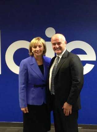 Kim Guadagno with Haier America CEO Adrian Micu